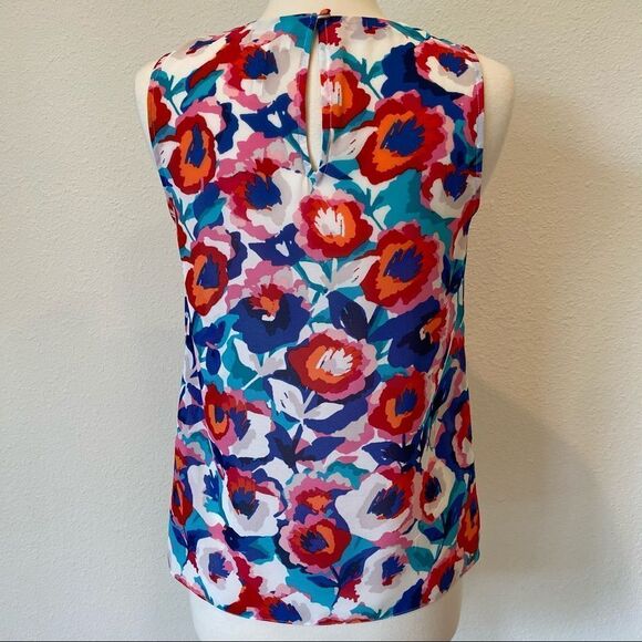 Laundry by Shelli Segal sleeveless floral blouse M - Picture 3 of 10
